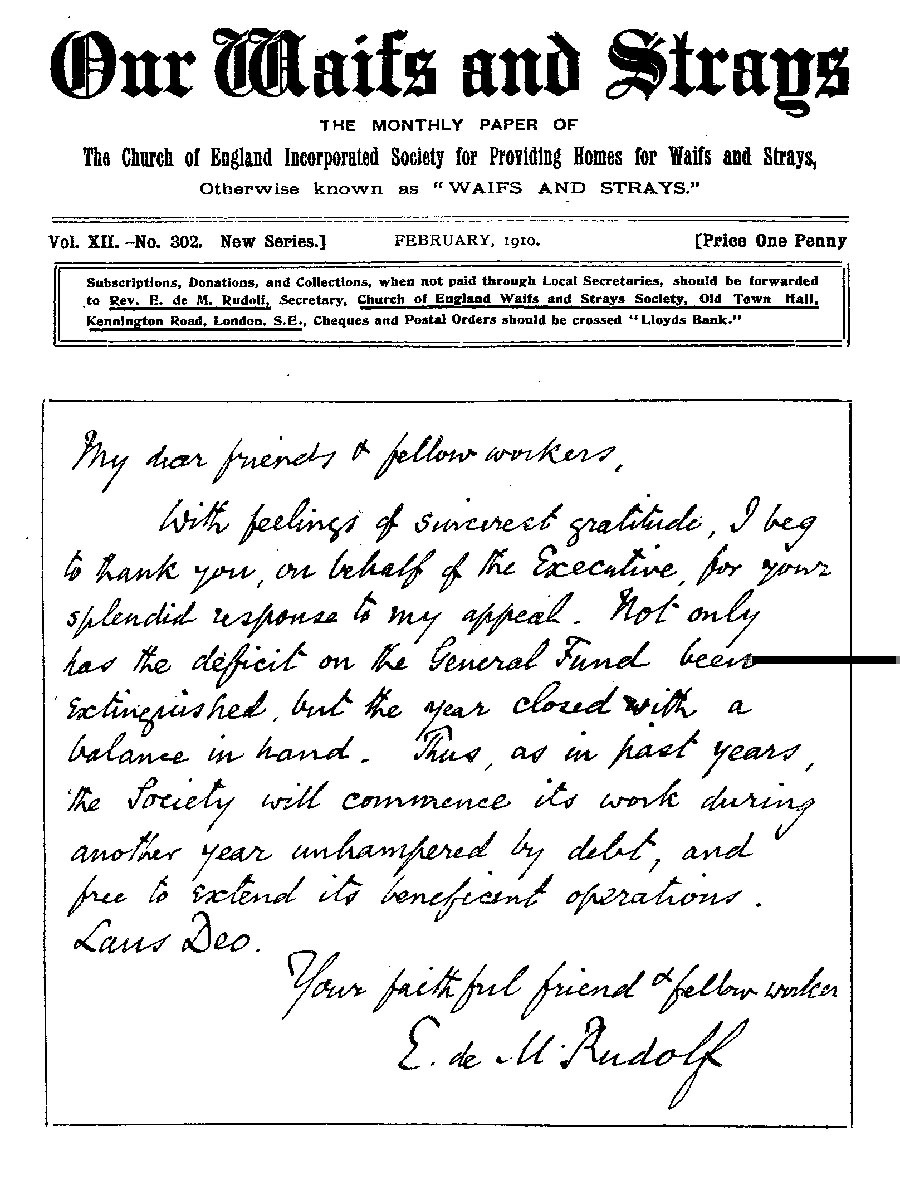 Our Waifs and Strays February 1910 - page 26