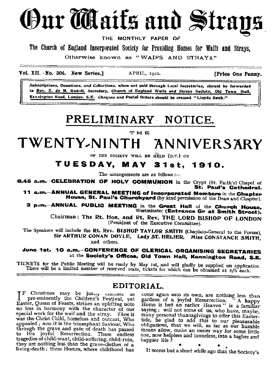 Our Waifs and Strays April 1910 - page 81