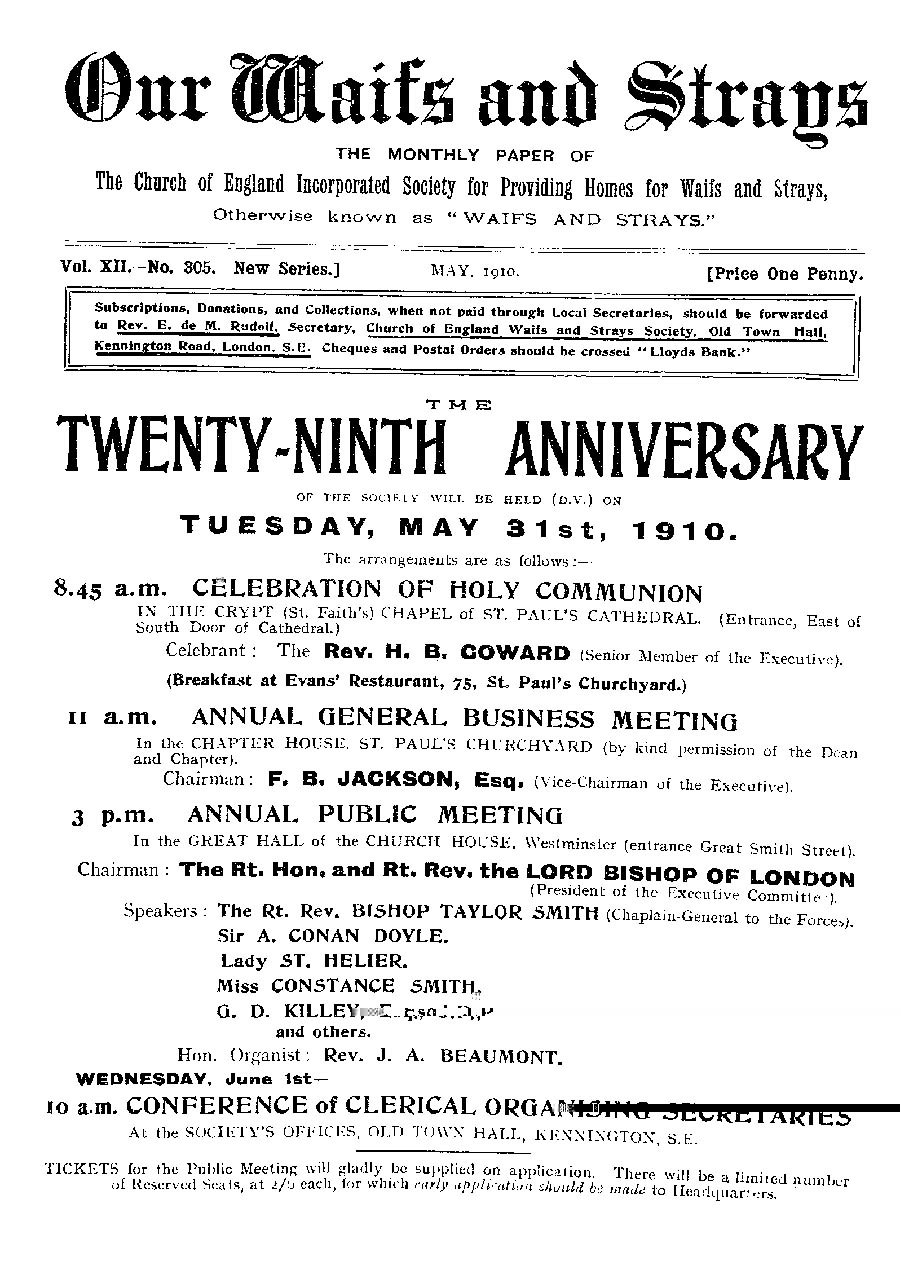 Our Waifs and Strays May 1910 - page 108