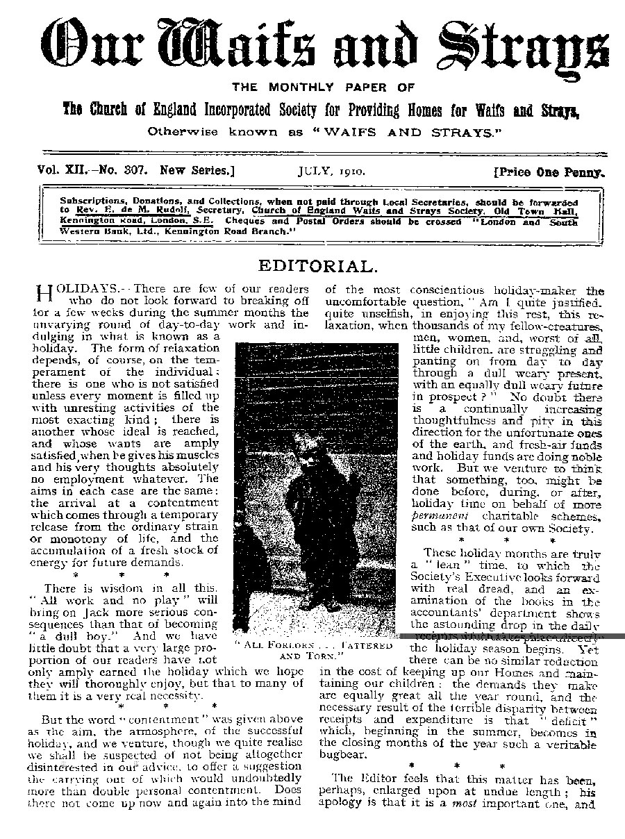 Our Waifs and Strays July 1910 - page 161