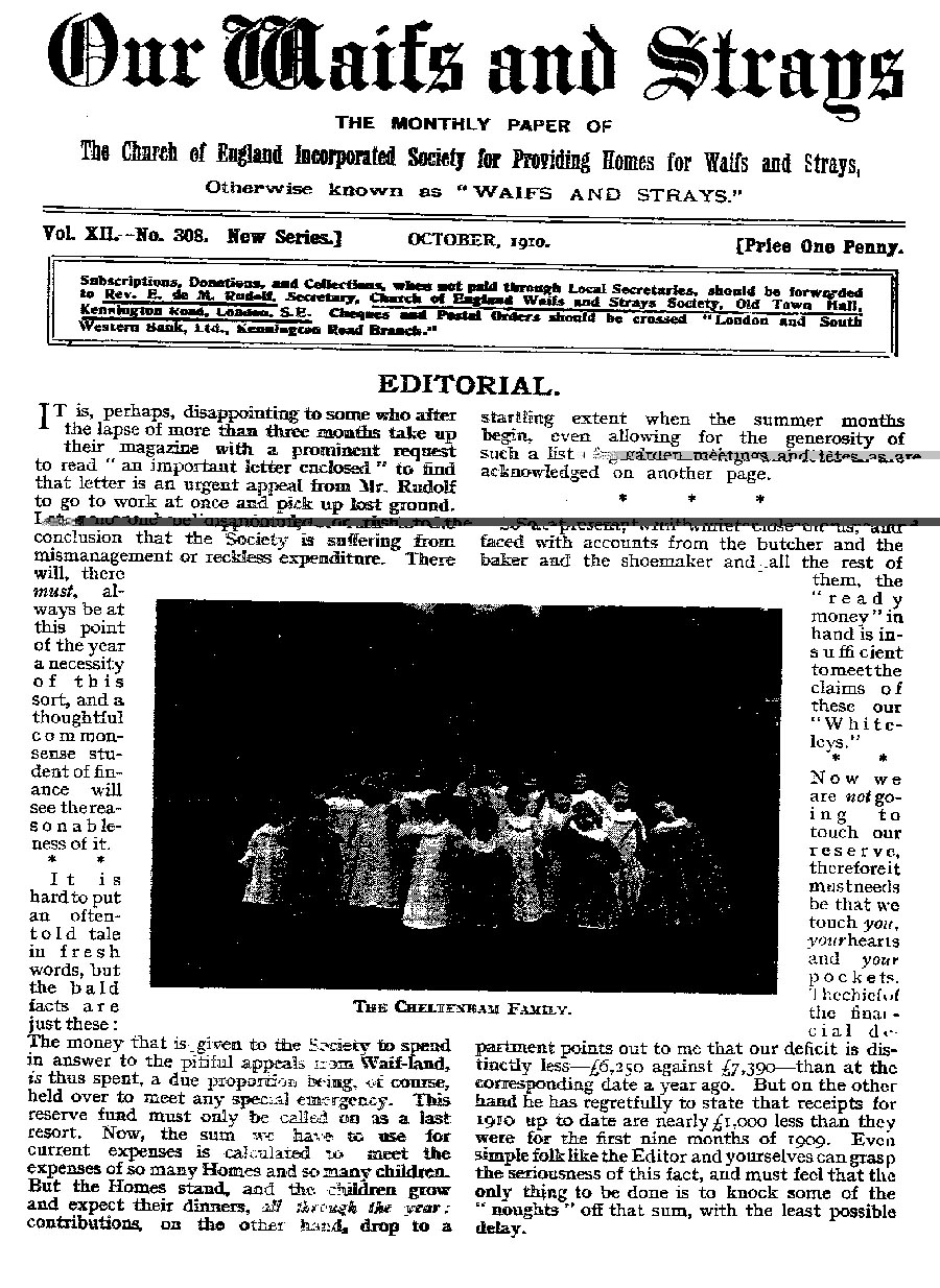 Our Waifs and Strays October 1910 - page 187