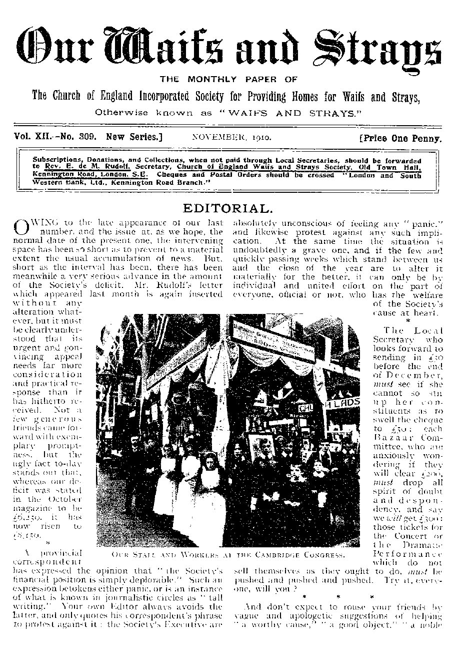 Our Waifs and Strays November 1910 - page 213