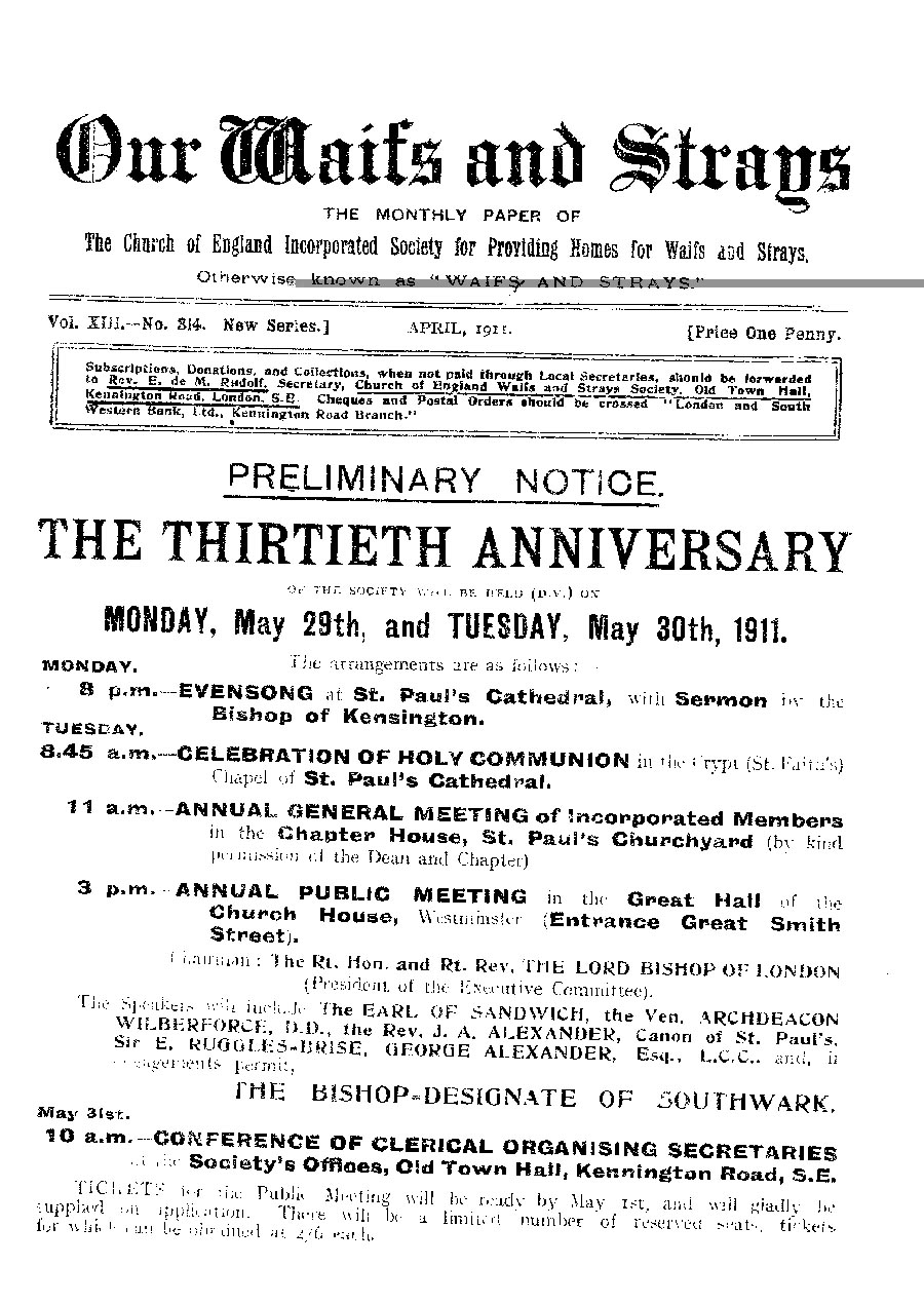 Our Waifs and Strays April 1911 - page 79