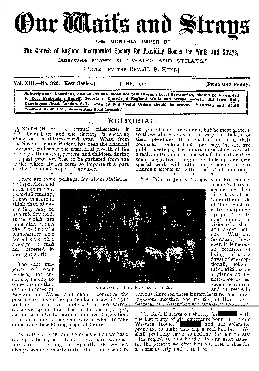 Our Waifs and Strays June 1912 - page 129