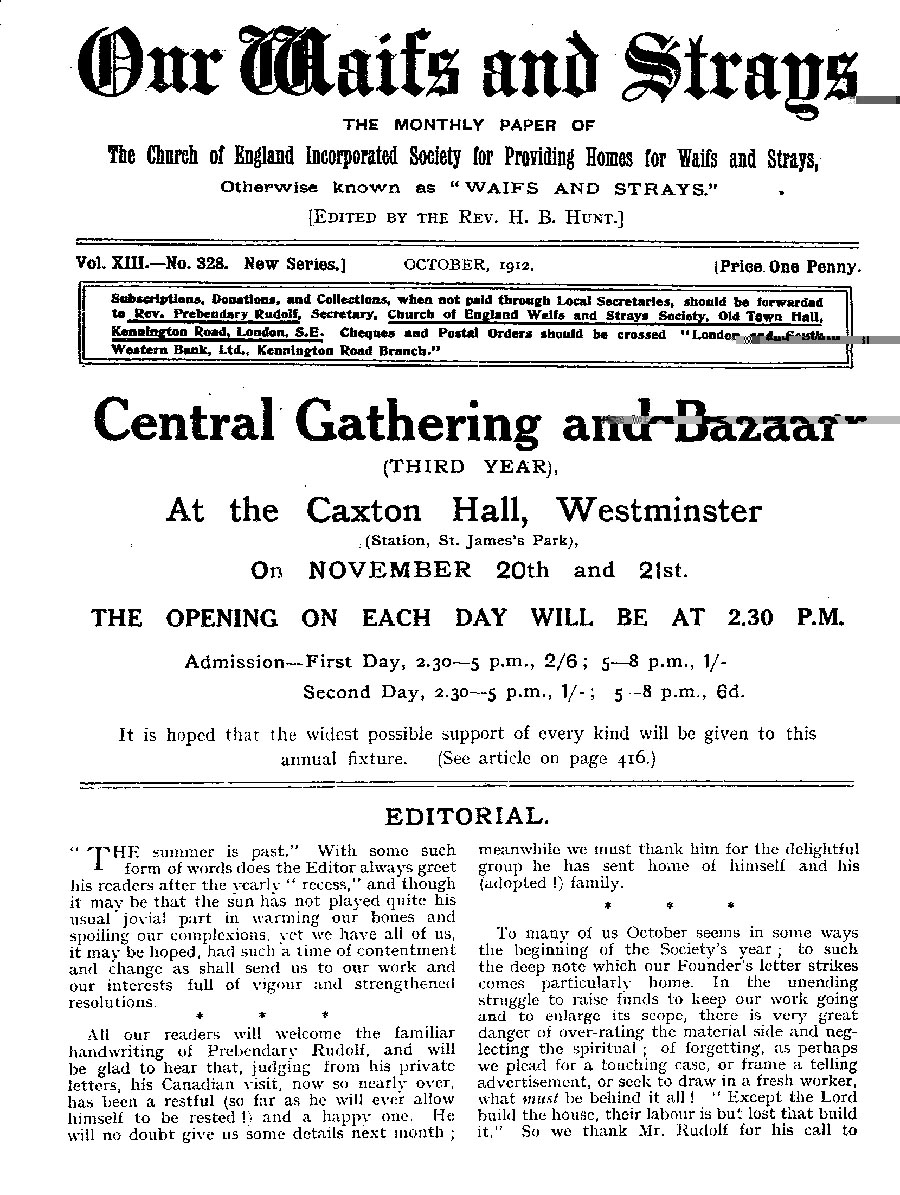 Our Waifs and Strays October 1912 - page 183