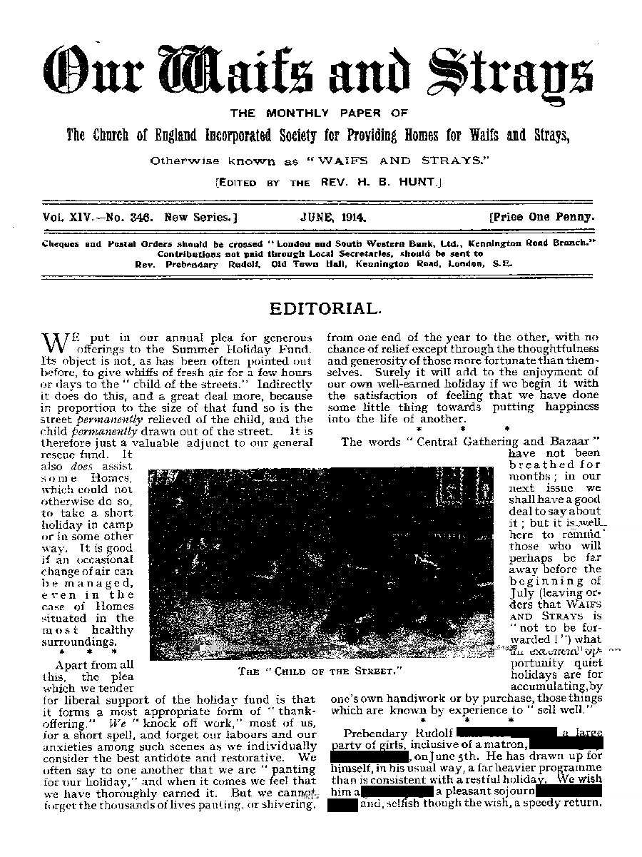 Our Waifs and Strays June 1914 - page 137