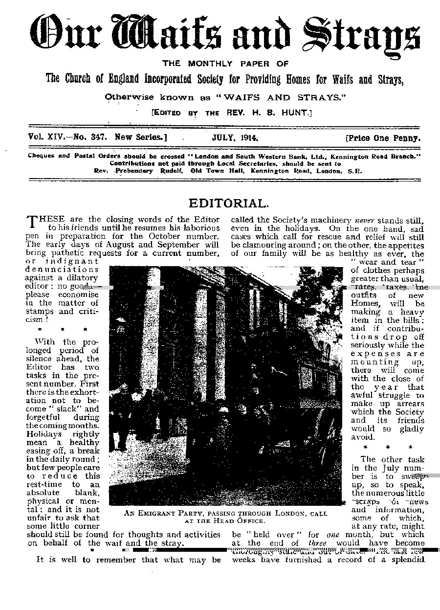 Our Waifs and Strays July 1914 - page 165