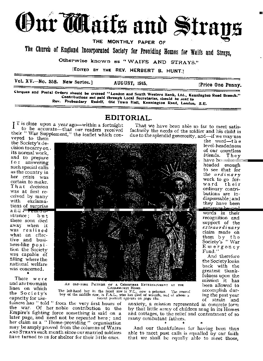 Our Waifs and Strays August 1915 - page 183