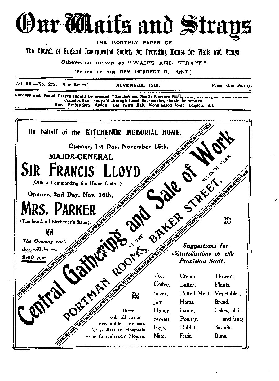 Our Waifs and Strays November 1916 - page 205