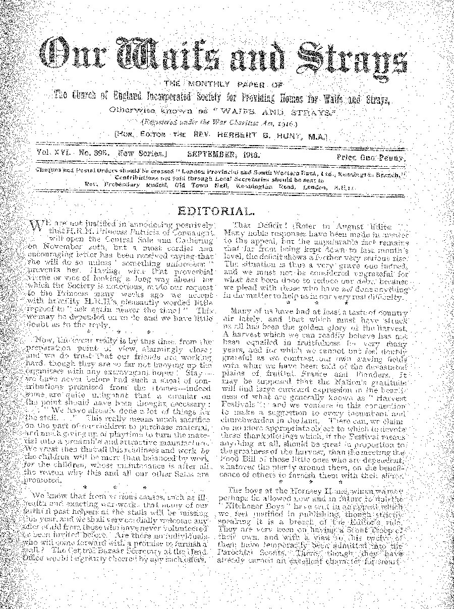 Our Waifs and Strays September 1918 - page 104