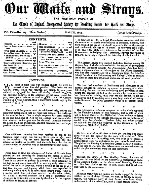 Our Waifs and Strays March 1894 - page 37