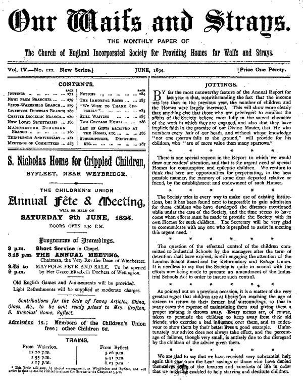 Our Waifs and Strays June 1894 - page 85