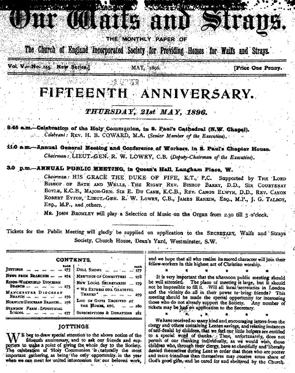 Our Waifs and Strays May 1896 - page 73