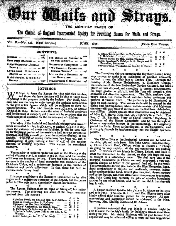 Our Waifs and Strays June 1896 - page 88