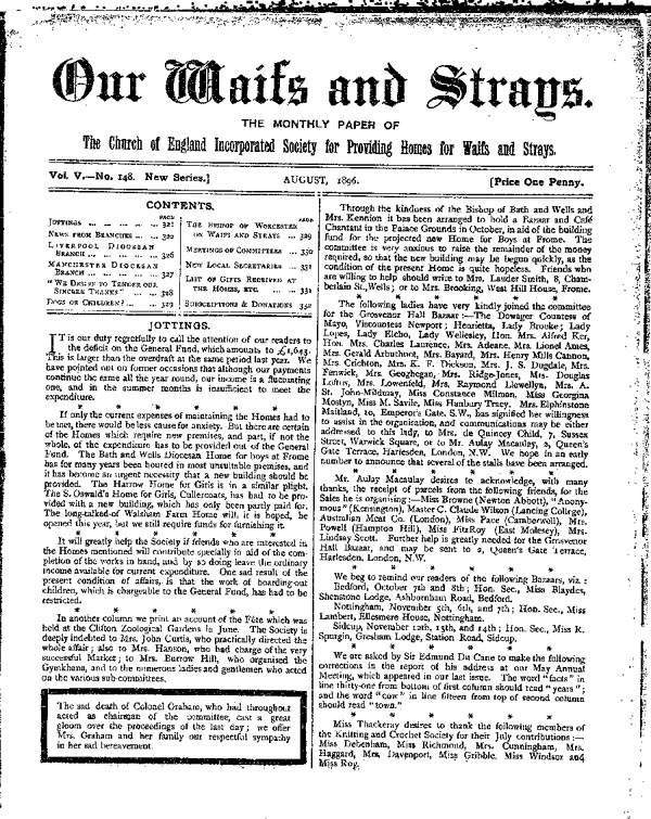 Our Waifs and Strays August 1896 - page 120