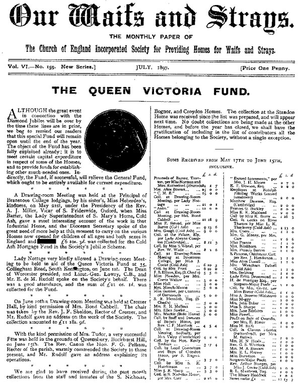 Our Waifs and Strays July 1897 - page 108