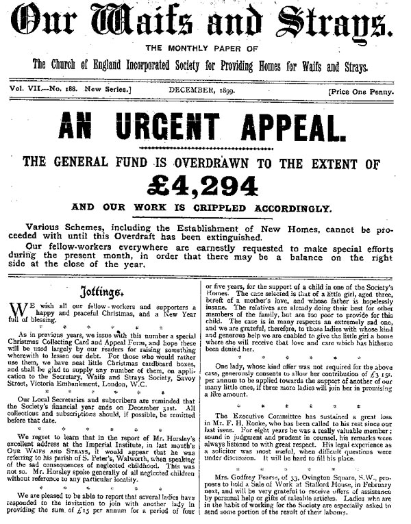 Our Waifs and Strays December 1899 - page 236