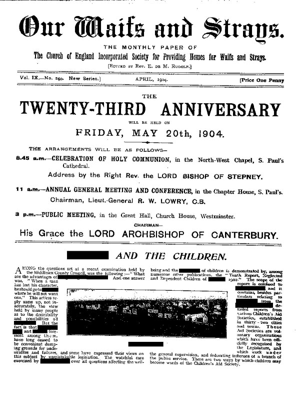 Our Waifs and Strays April 1904 - page 75