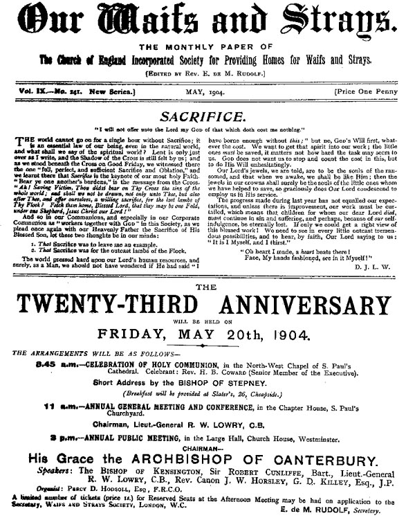 Our Waifs and Strays May 1904 - page 93