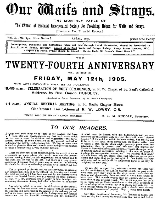 Our Waifs and Strays April 1905 - page 68