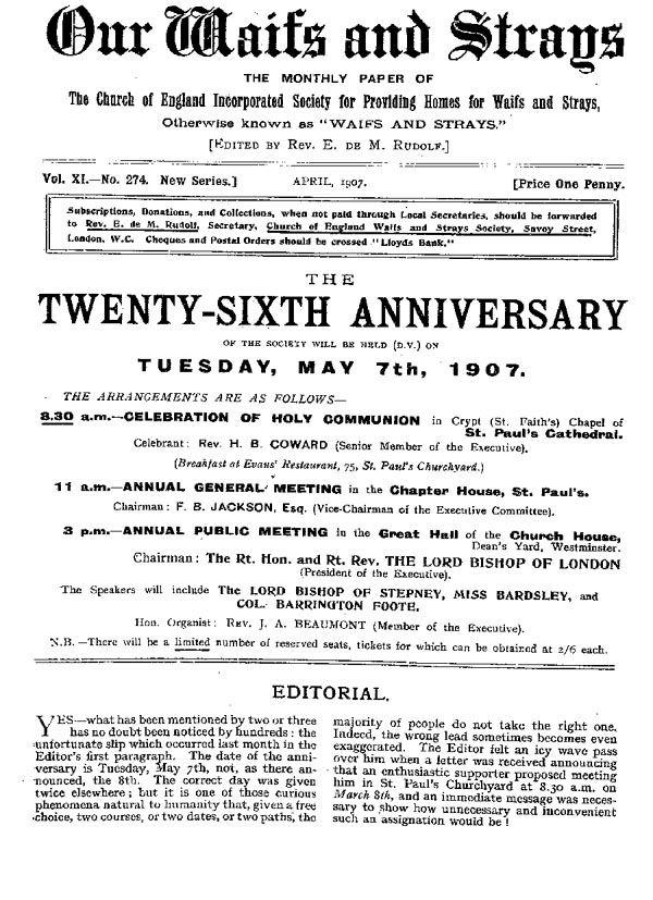 Our Waifs and Strays April 1907 - page 57