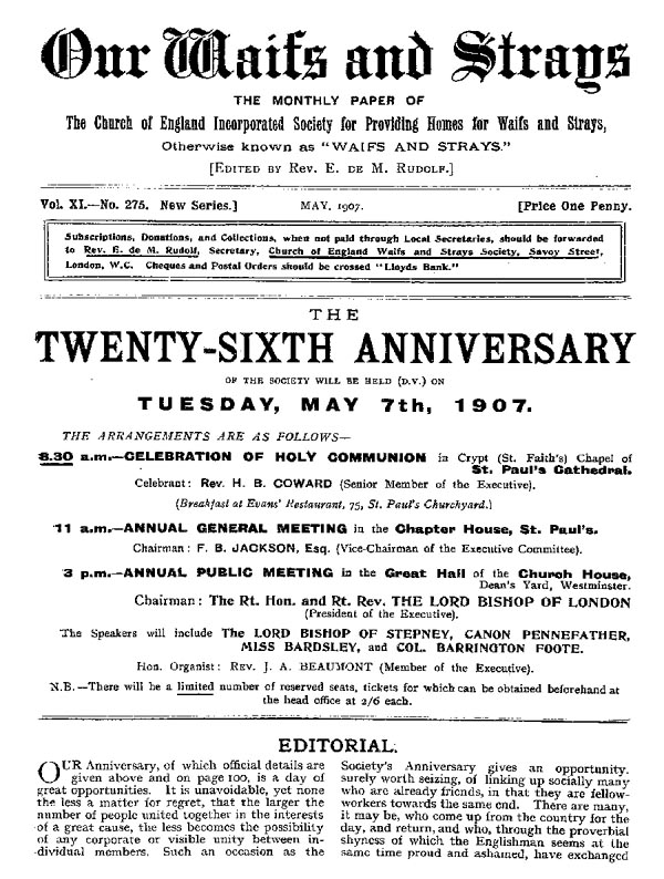 Our Waifs and Strays May 1907 - page 83