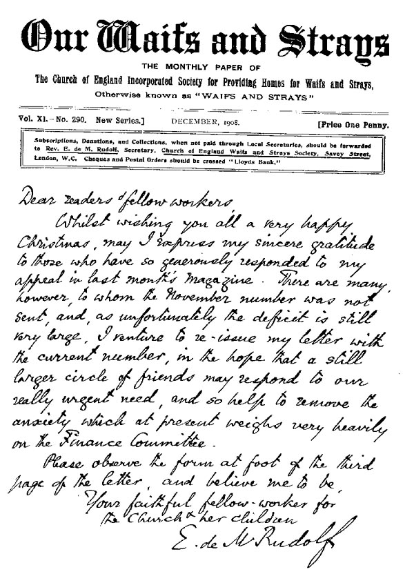 Our Waifs and Strays December 1908 - page 237