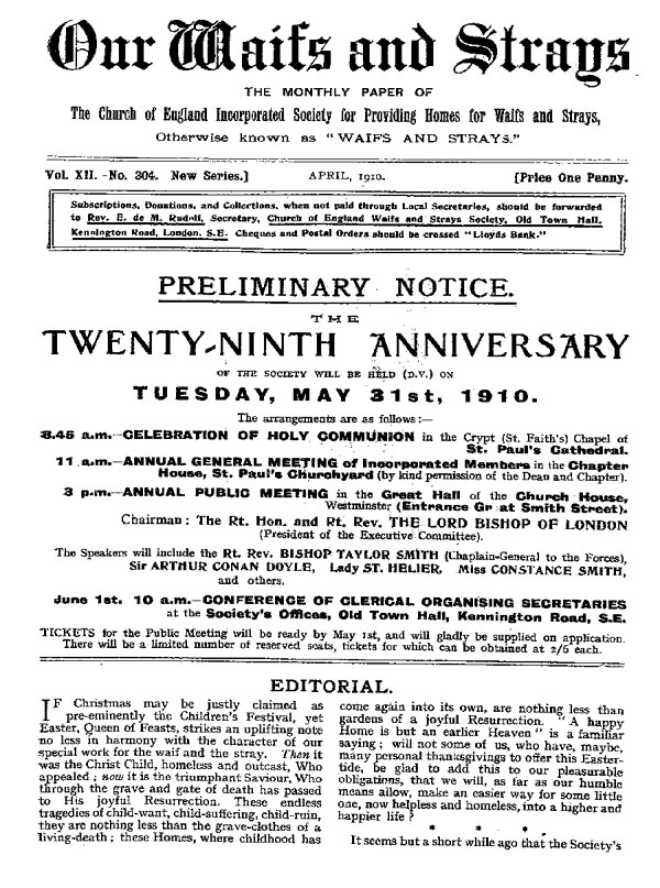 Our Waifs and Strays April 1910 - page 81