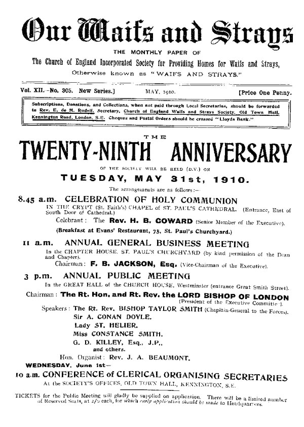 Our Waifs and Strays May 1910 - page 108