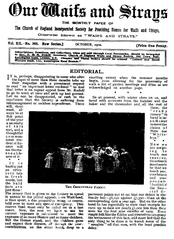 Our Waifs and Strays October 1910 - page 187