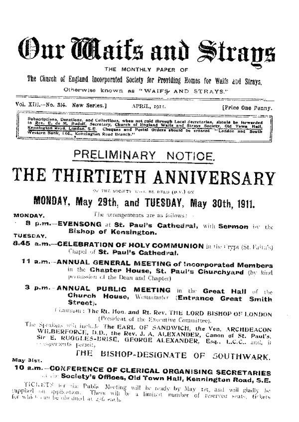 Our Waifs and Strays April 1911 - page 79