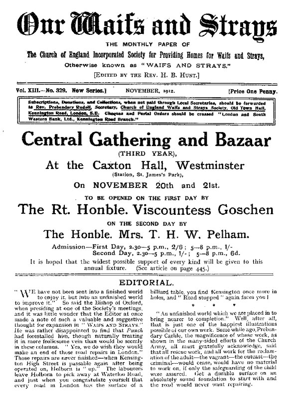 Our Waifs and Strays November 1912 - page 209