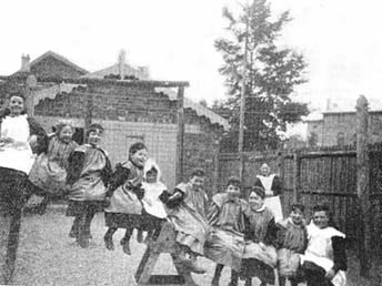 There were only 12 children in this home, so there was enough room for them all to play together. 