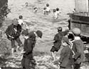 Swimming at Deptford docks