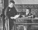 Two little boys in the schoolroom